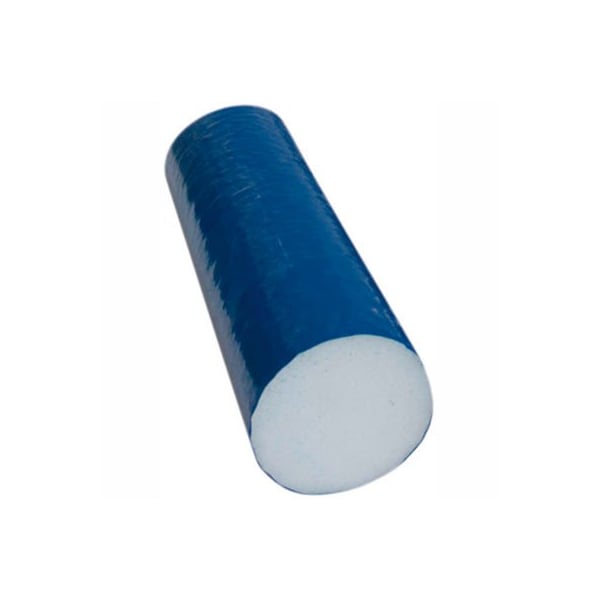 CanDo White PE Foam Roller with Blue TufCoat, Round, 4" Dia. x 12"L